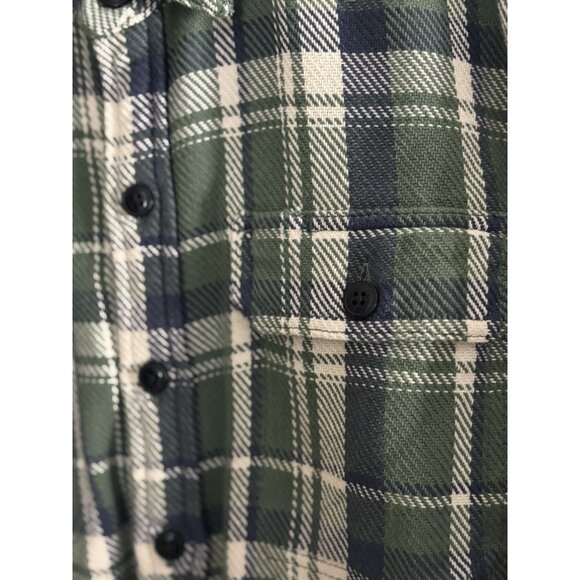 Ll Bean Men’s Thermal Shacket Green Plaid Size Large TALL Work Shirt Outdoor - Picture 3 of 13
